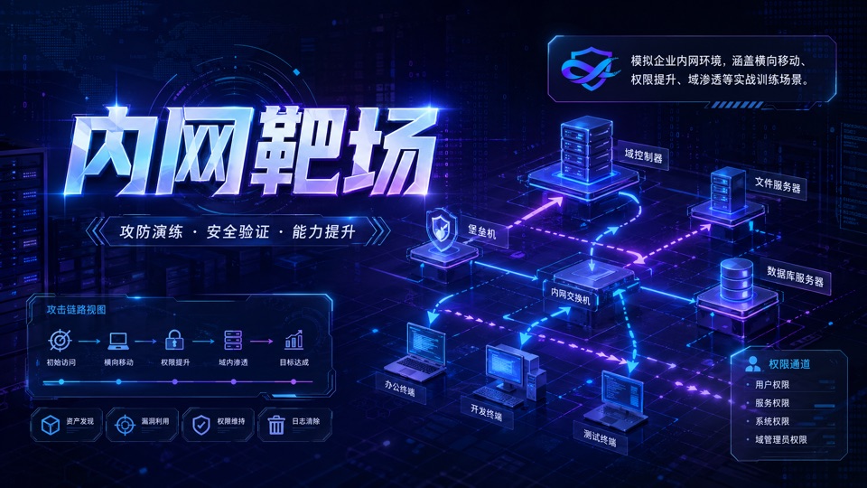 无境靶场内网靶场封面：企业内网与域渗透场景